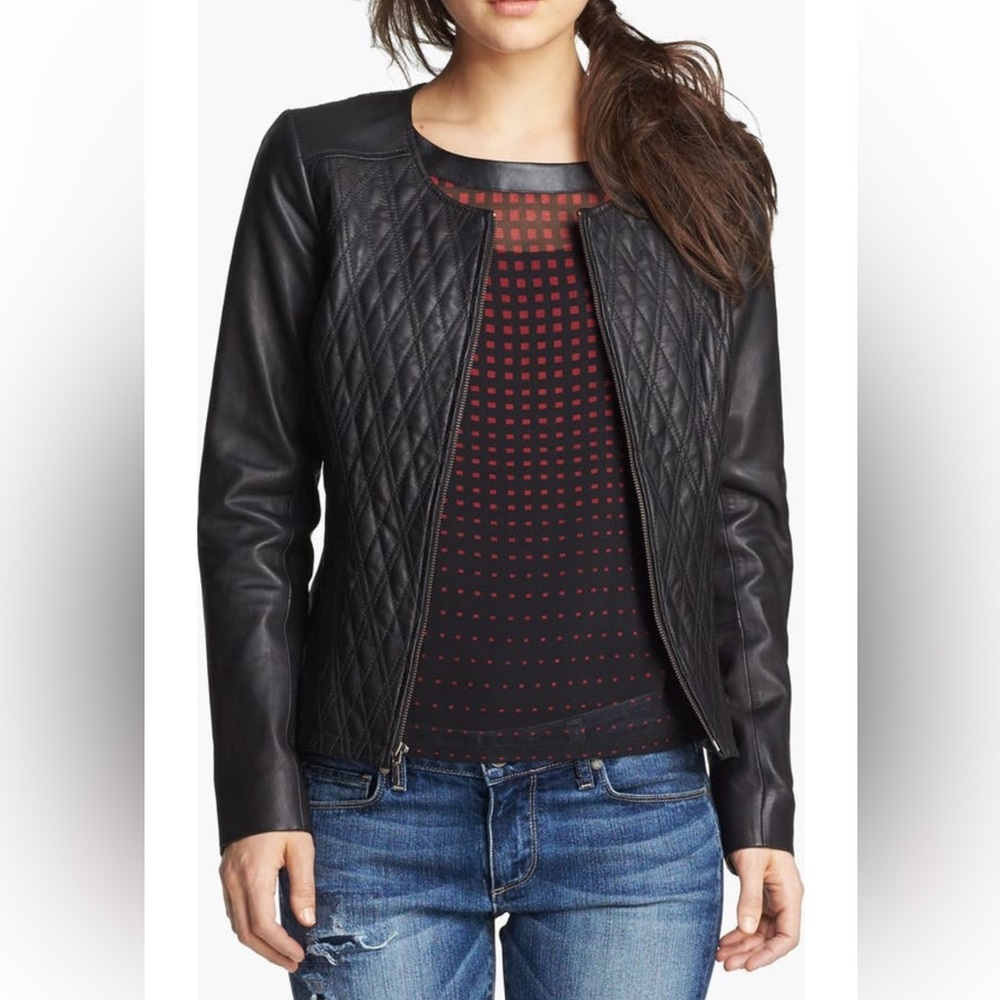 Hinge Quilted Leather Jacket